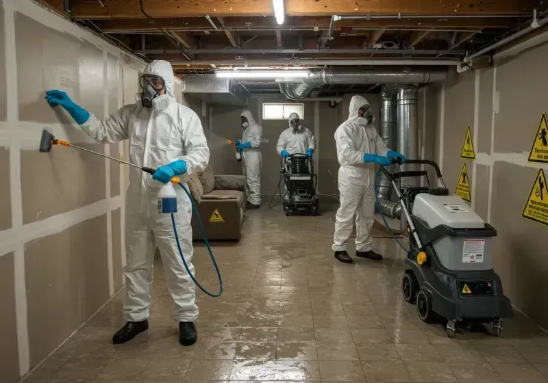 Basement Moisture Removal and Structural Drying process in Starbuck, MN